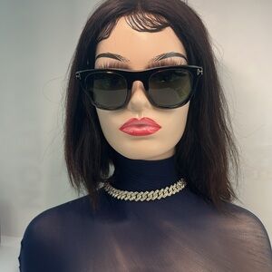 New Authentic Tom Ford FT5895-B 052 Dark Havana square Sunglasses